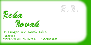 reka novak business card