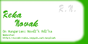reka novak business card